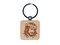 Jesus Christ Religious Christian Cross God Engraved Wood Square Keychain Tag Charm